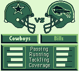 NFL Quarterback Club '95 back cover for GameBoy
